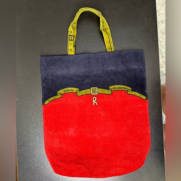 Roberta di Camerino Vintage Velvet Trompe L'oeil Tote. Excellent condition. - Picture 5 of 13